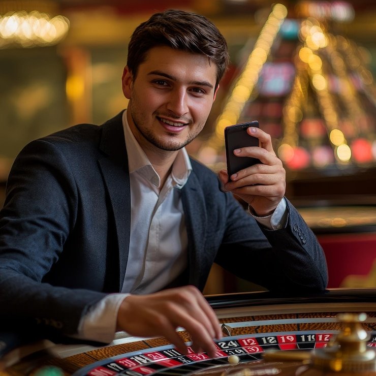 Live blackjack table with dealer and players at mawartoto l